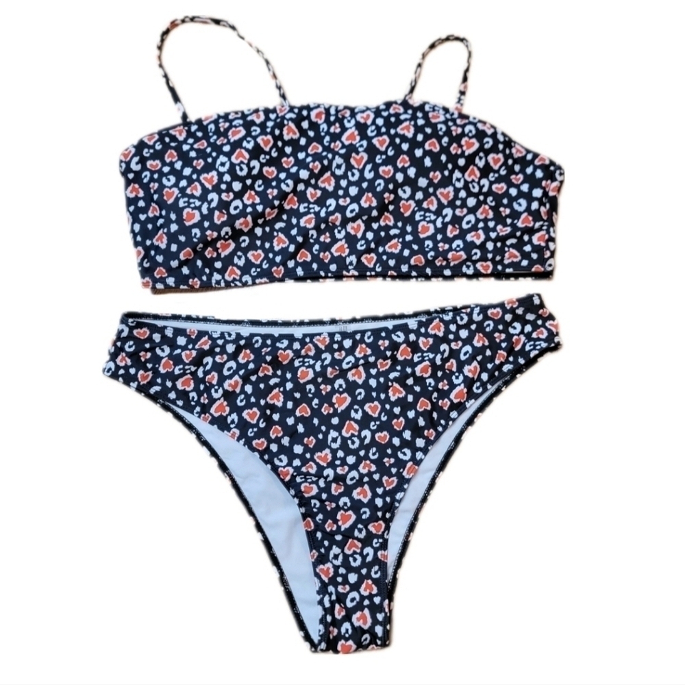 Heart Leopard Bikini 4X